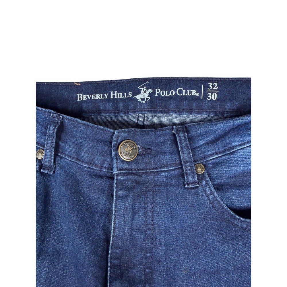 Beverly Hills Polo Club Mens Dark Wash Straight Leg Denim Jeans 32x30 - Picture 2 of 4
